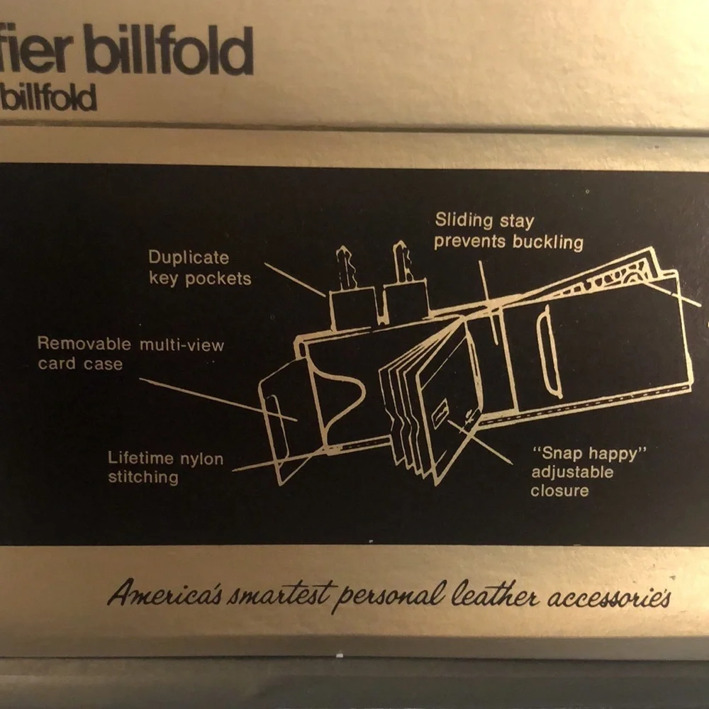 VINTAGE AMITY CASHMERE CALFSKIN BILLFOLD BROWN